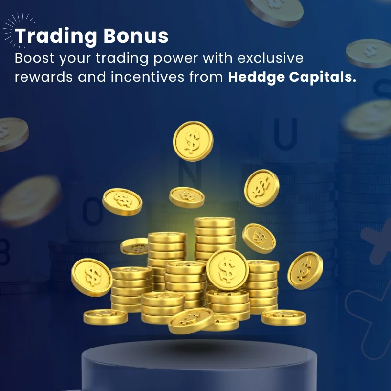 Exclusive forex trading bonus and promotional rewards offered by Heddge Capitals to boost trading potential.